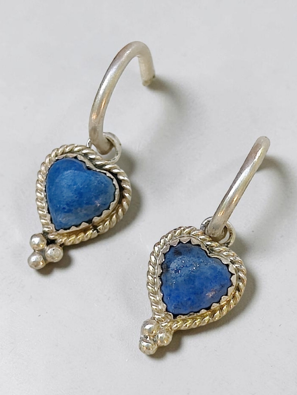 Vintage Sterling Silver Lapis Lazuli Earrings